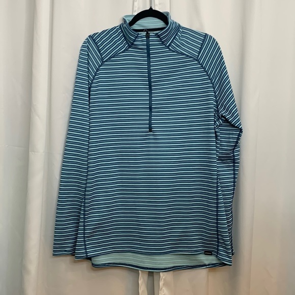 Patagonia Men’s 1/4 Zip Pullover Blue Striped Size‎ XL - Picture 1 of 7